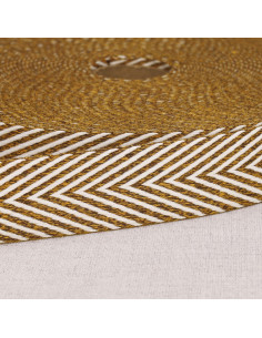 Chevron-patterned strap - Ochre