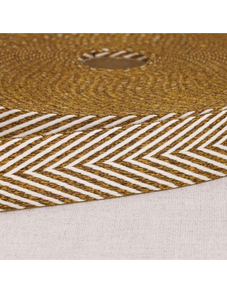 Chevron-patterned strap - Ochre