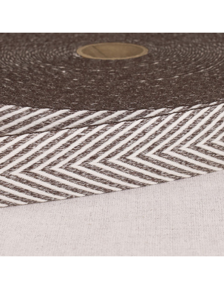 Chevron-patterned strap - Brown