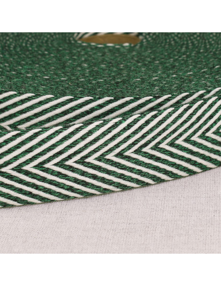 Chevron-patterned strap - Green