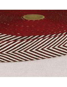Chevron-patterned strap - Bordeaux