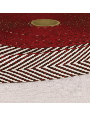 Chevron-patterned strap - Bordeaux