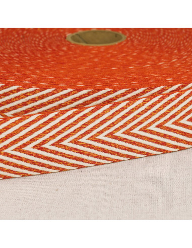 Chevron-patterned strap - Orange