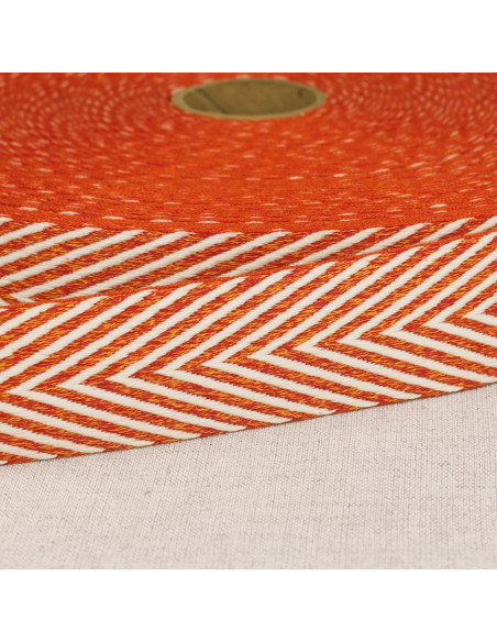 Chevron-patterned strap - Orange