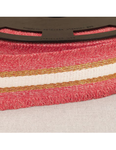 Lurex fringe strap - Red
