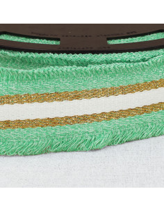 Light Green Lurex Frangette Strap