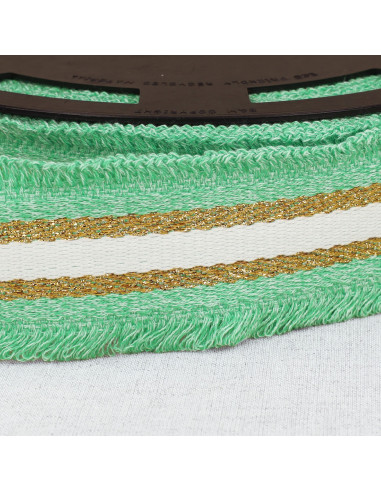 Light Green Lurex Frangette Strap