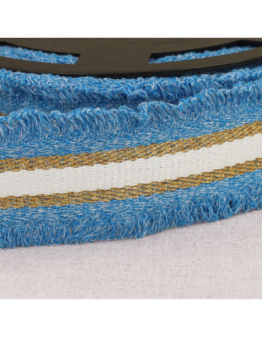 Lurex fringe strap - Blue