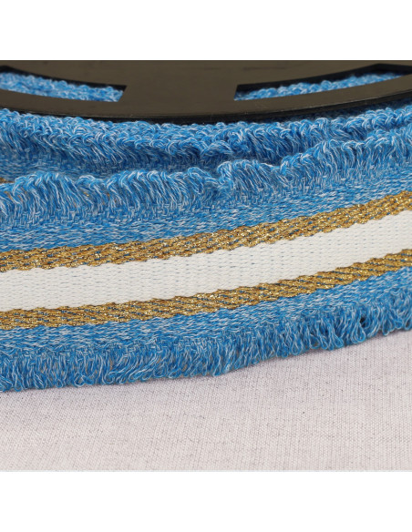 Lurex fringe strap - Blue
