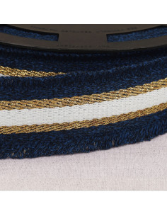 Lurex fringe strap - Navy blue