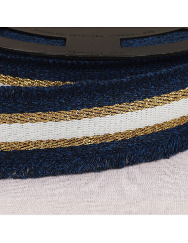 Lurex fringe strap - Navy blue