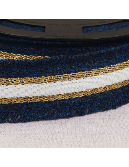 Lurex fringe strap - Navy blue