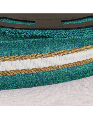 Lurex fringe strap - Teal blue