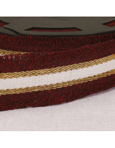 Lurex fringe strap - Bordeaux