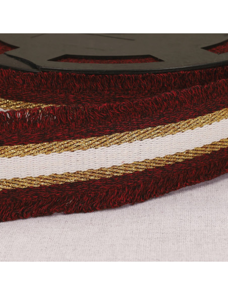Lurex fringe strap - Bordeaux