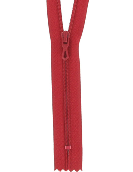 Nylon zipper - Carmine red