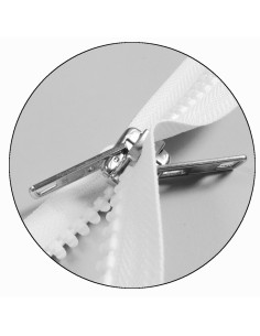 YKK synthetic separable large mesh zipper - White 2