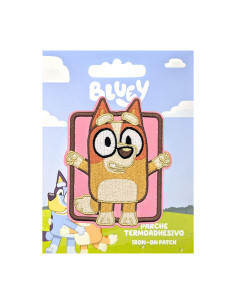 Bluey Embroidered Patch - Bingo Pink Background