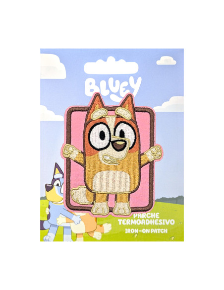 Bluey Embroidered Patch - Bingo Pink Background