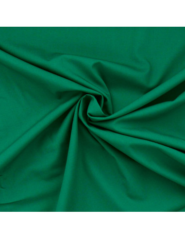 Stretch cotton poplin fabric - Green