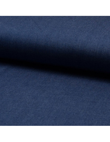 Viscose chambray fabric - Denim blue