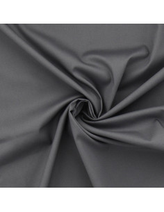 Stretch cotton poplin fabric - Gray