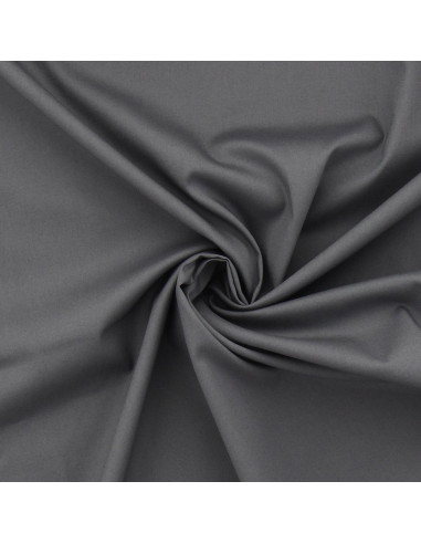 Stretch cotton poplin fabric - Gray
