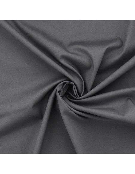 Stretch cotton poplin fabric - Gray
