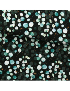 Viscose fabric - Eucalyptus Black background
