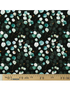Viscose fabric - Eucalyptus Black background 2