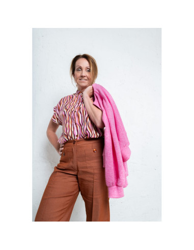Stretch denim jeans fabric - Taupe