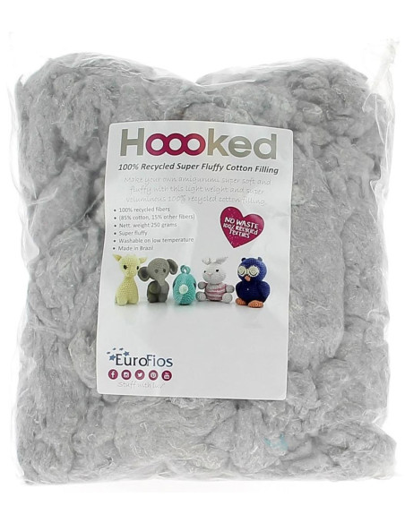Hoooked Padding Fiber 250 g - Cloud Gray