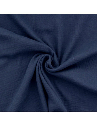Double gauze cotton fabric - Indigo