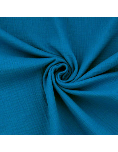 Double gauze cotton fabric - Ultramarine