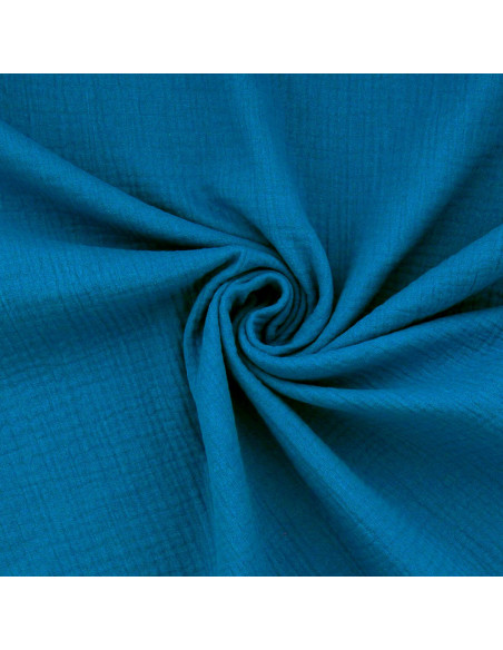 Double gauze cotton fabric - Ultramarine