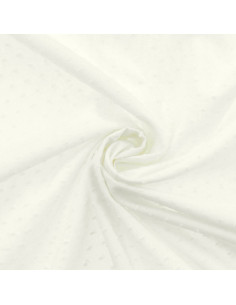 Cotton plumetis fabric - Ecru