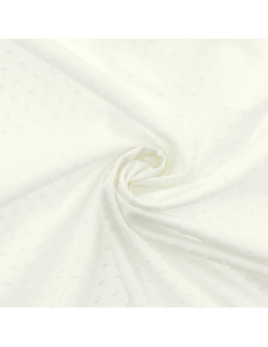Cotton plumetis fabric - Ecru