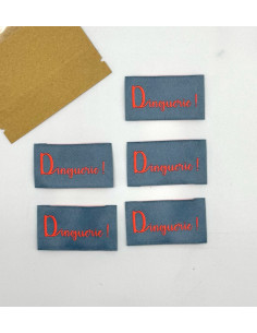 Set of 5 woven sew-on labels Dinguerie
