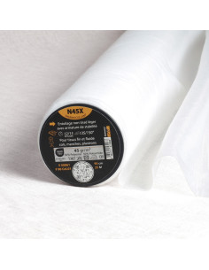 Lightweight non-woven fusible interfacing with stability framework - White