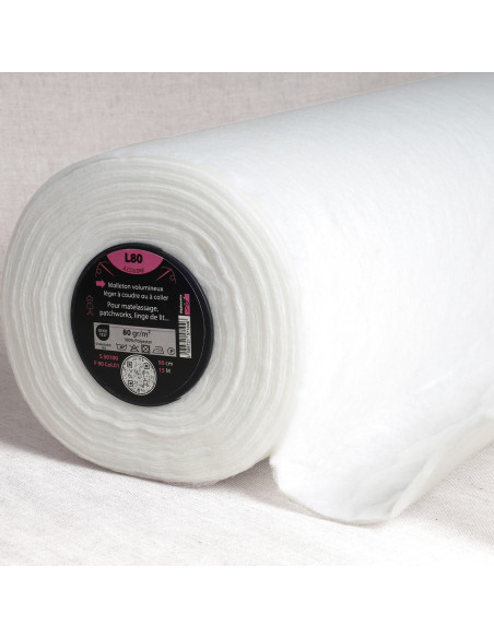 Bulky and lightweight fleece to sew - White