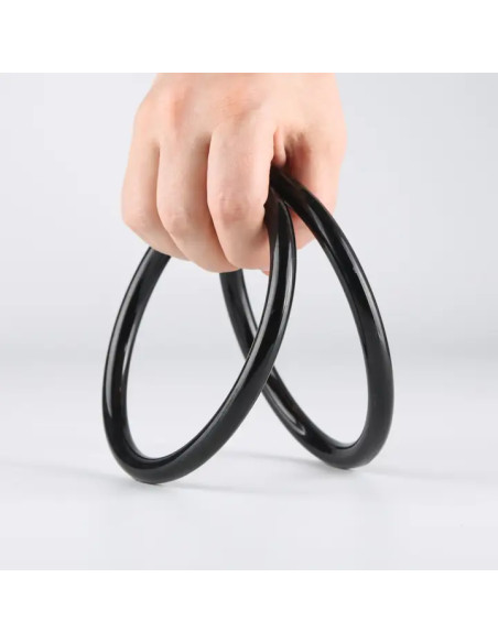 Round plastic bag handles
