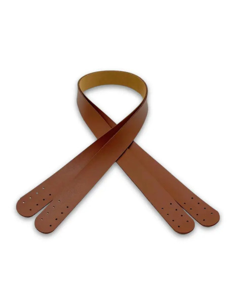 Faux leather bag straps - Tobacco