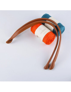 Tobacco handbag handles by pair