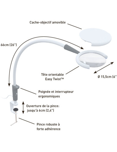 Daylight Magnificent Pro clamp magnifying lamp