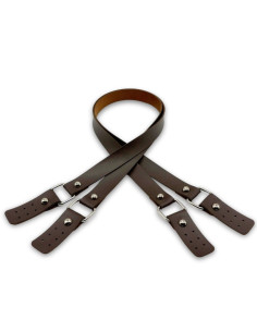 Bag straps with faux buckles - Brown