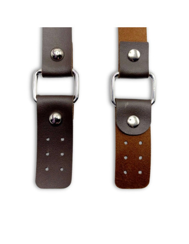Bag straps with faux buckles - Brown
