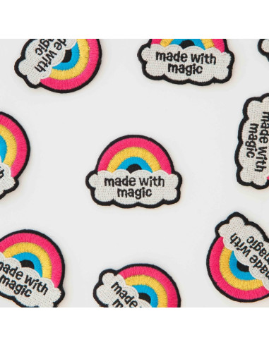 Magic rainbow iron-on patch