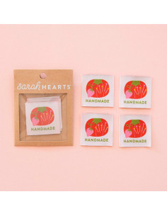 Set of 4 woven labels - Tomato Pin Cushion 2