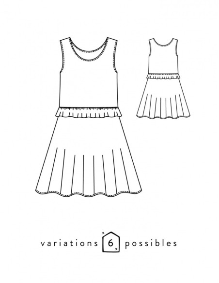Petite Lune Dress Pattern - Atelier Scämmit