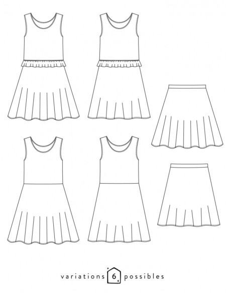 Petite Lune Dress Pattern - Atelier Scämmit